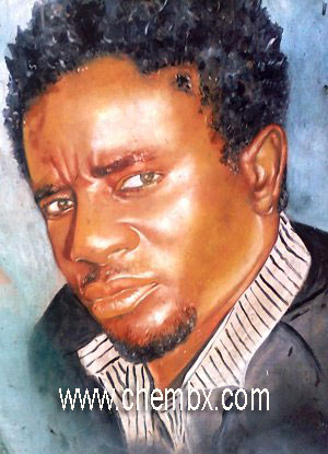 emeka ike nollywood actor in  nigeria portrait painting by uche chembaline chembx